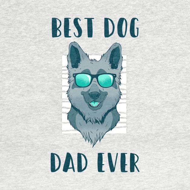 Best Dog Dad Ever T-Shirt Design by Pink Panda Creations